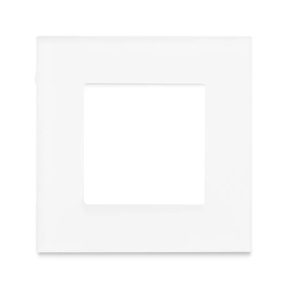 Фото Рамка для розеток и выключателей Vell WH1P-GL 1 пост цвет белый