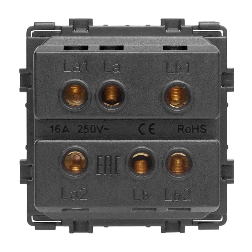 Фото 2 Выключатель встраиваемый Vell 1379049 1 клавиша цвет золотой