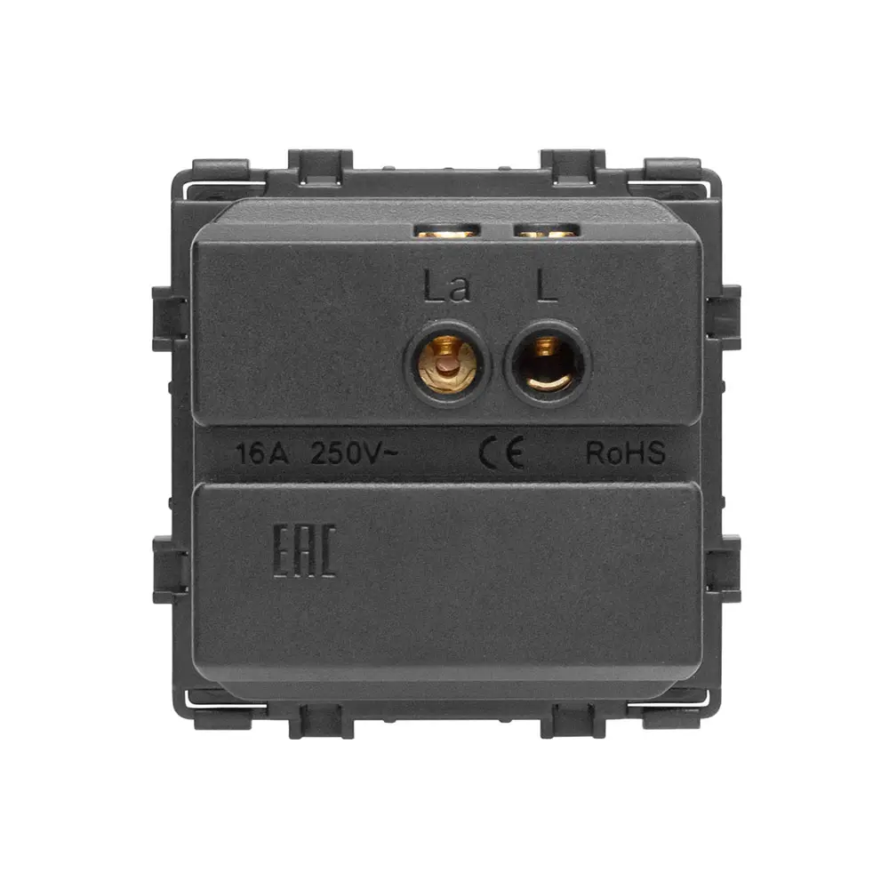 Фото 2 Выключатель встраиваемый Vell 1379031 1 клавиша цвет черный