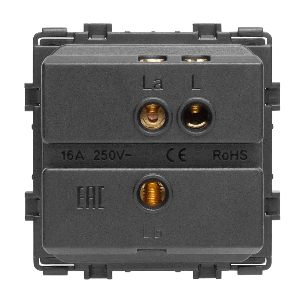 Фото 2 Выключатель встраиваемый Vell 1379043 1 клавиша цвет черный