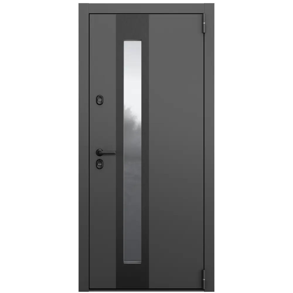 Фото 2 Дверь входная металлическая в частный дом со стеклопакетом