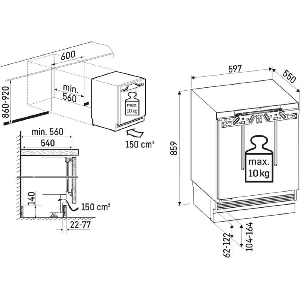 Фото 4 Встраиваемый холодильник Liebherr URc 3700-20 001 59.7x85.8 см цвет белый Фото 4 Встраиваемый холодильник Liebherr URc 3700-20 001 59.7x85.8 см цвет белый