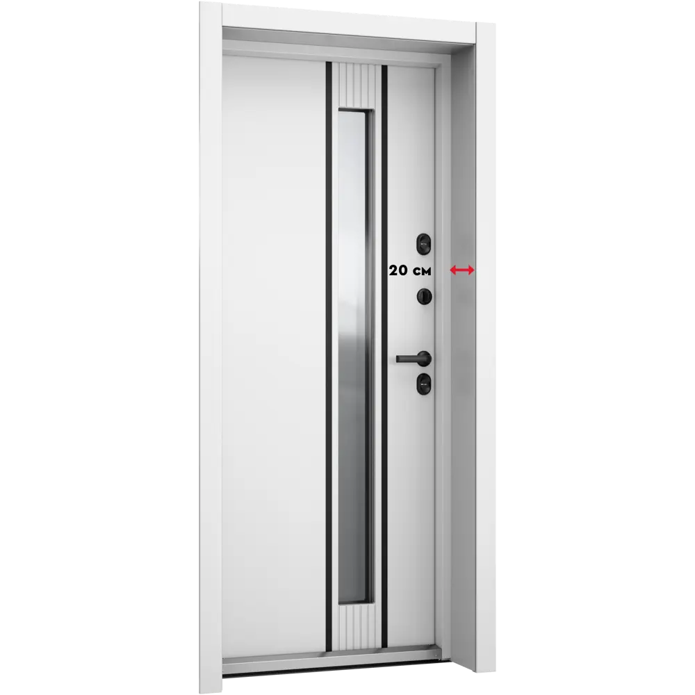 Фото 21 Дверь входная металлическая в частный дом со стеклопакетом