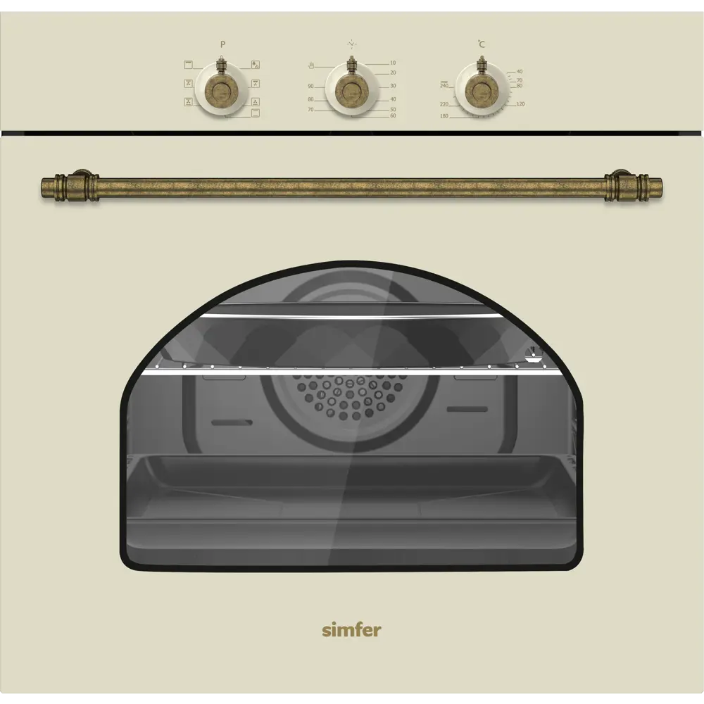 Фото Духовой шкаф Simfer B6EO18017 60х59.5х56.5 см цвет бежевый, слонова кость Фото Духовой шкаф Simfer B6EO18017 60х59.5х56.5 см цвет бежевый, слонова кость