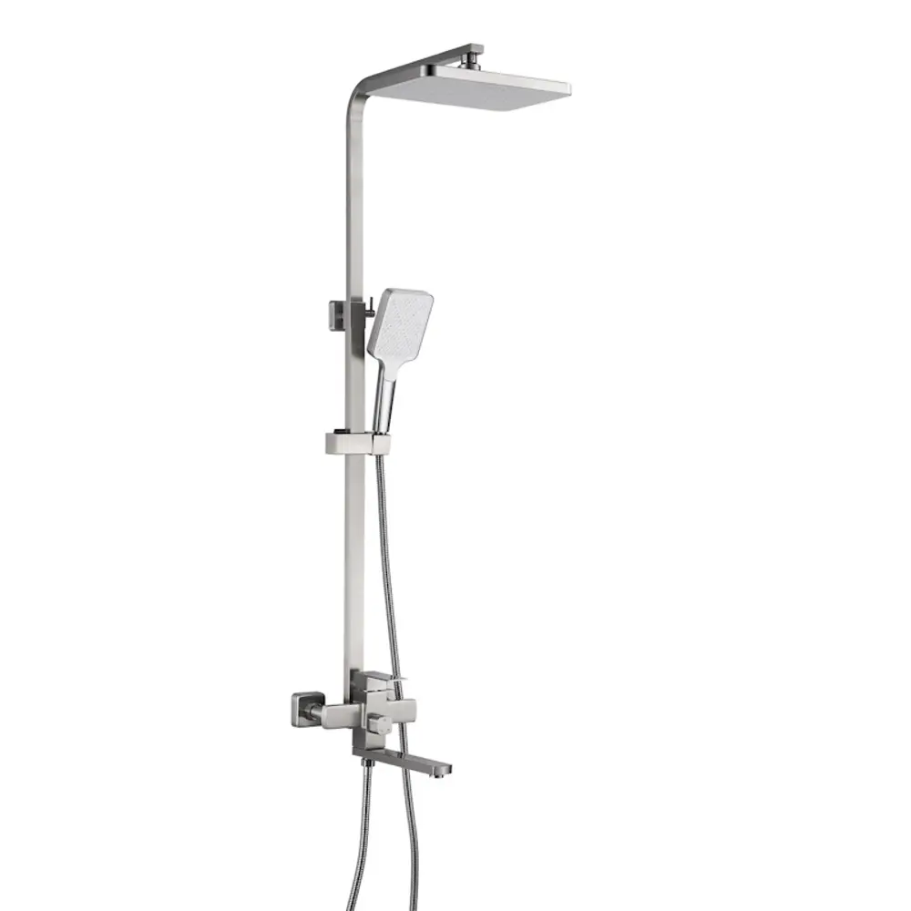 Фото Душевая система Shevanik S7036L ручной душ 3 режимами работы цвет сатин Фото Душевая система Shevanik S7036L ручной душ 3 режимами работы цвет сатин