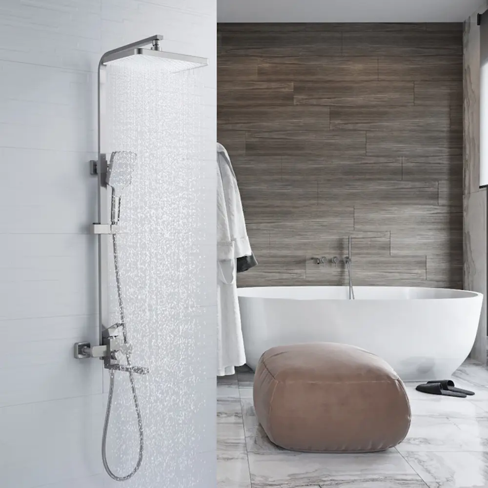 Фото 3 Душевая система Shevanik S7036L ручной душ 3 режимами работы цвет сатин Фото 3 Душевая система Shevanik S7036L ручной душ 3 режимами работы цвет сатин