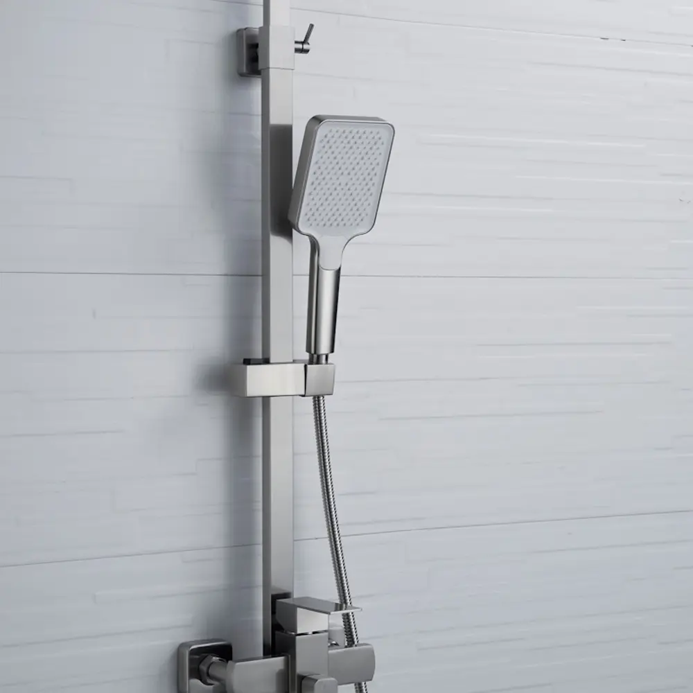 Фото 10 Душевая система Shevanik S7036L ручной душ 3 режимами работы цвет сатин Фото 10 Душевая система Shevanik S7036L ручной душ 3 режимами работы цвет сатин