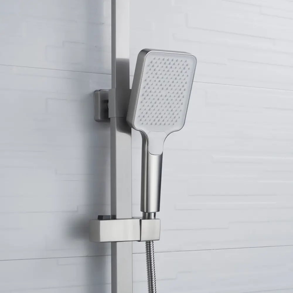 Фото 9 Душевая система Shevanik S7036L ручной душ 3 режимами работы цвет сатин Фото 9 Душевая система Shevanik S7036L ручной душ 3 режимами работы цвет сатин