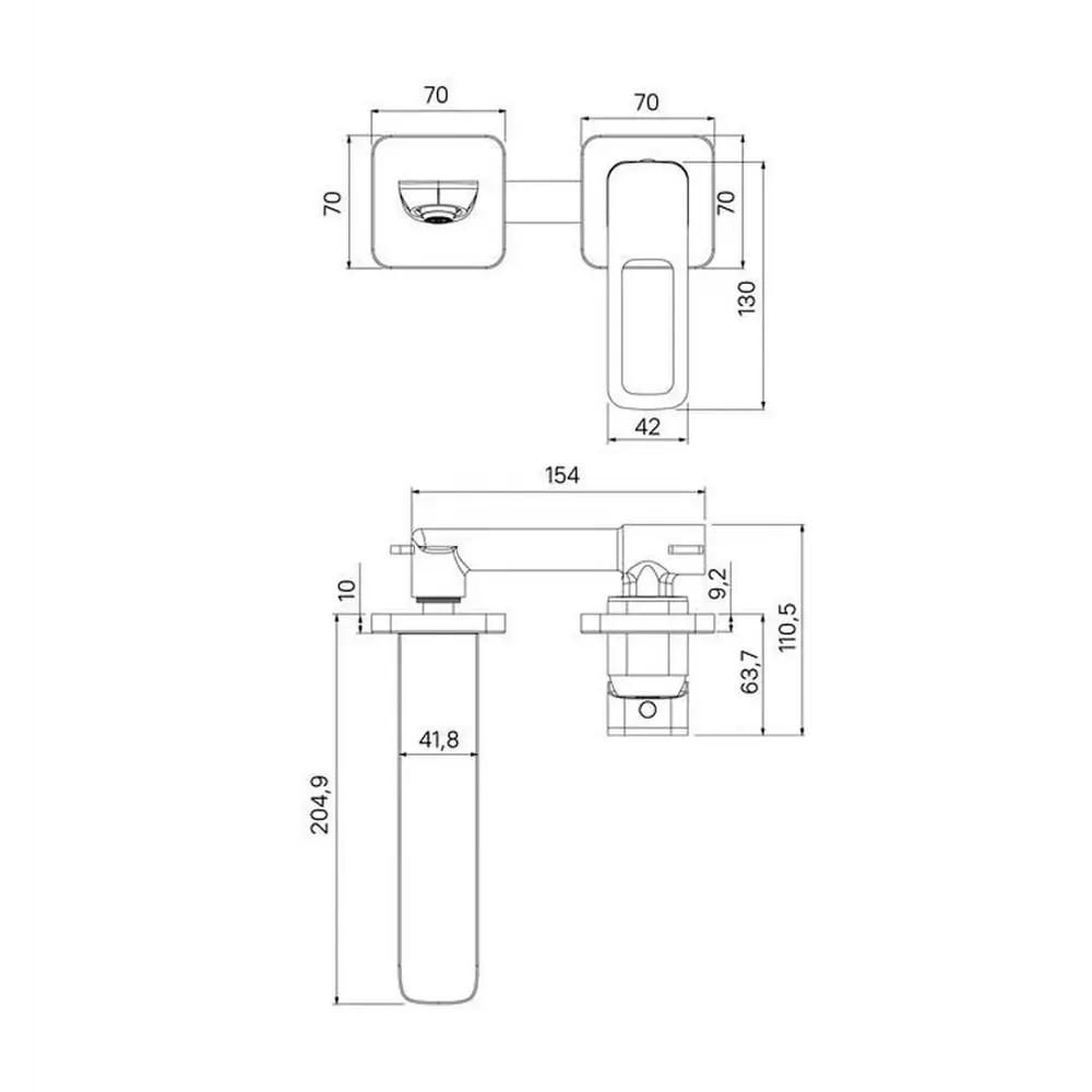Фото 6 Смеситель для раковины Iddis Slide SLIBL00i65 однорычажный цвет черный Фото 6 Смеситель для раковины Iddis Slide SLIBL00i65 однорычажный цвет черный