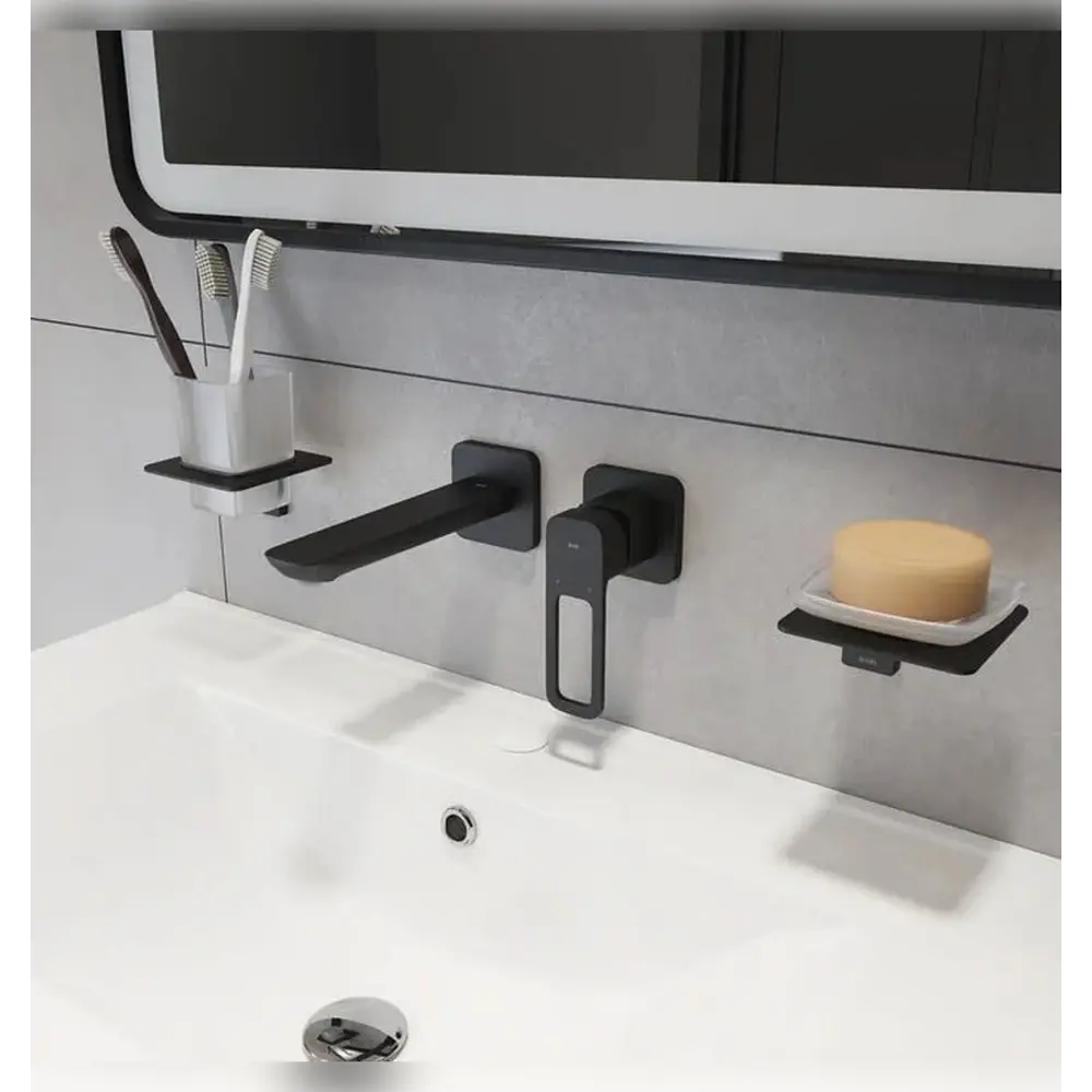 Фото 5 Смеситель для раковины Iddis Slide SLIBL00i65 однорычажный цвет черный Фото 5 Смеситель для раковины Iddis Slide SLIBL00i65 однорычажный цвет черный