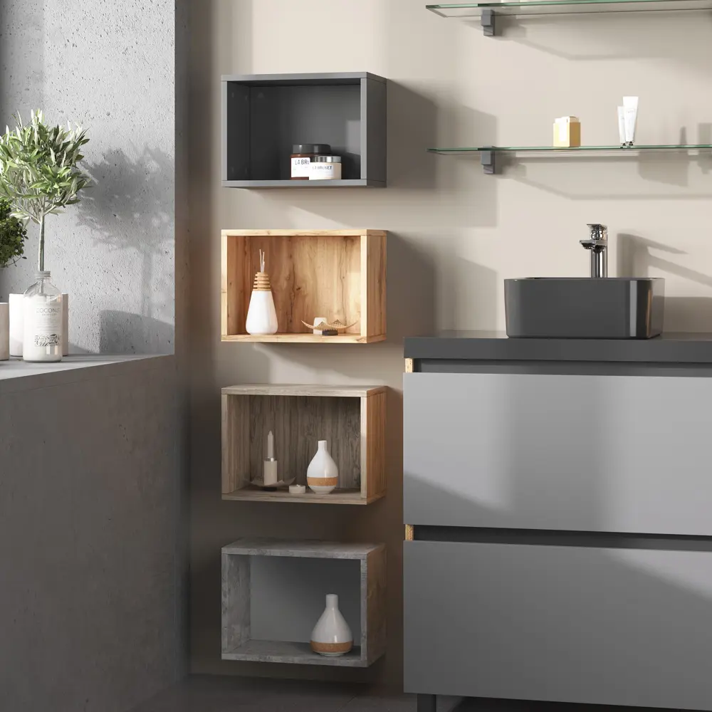 Фото 3 Полка для ванной комнаты Алькона Турин TS ЛДСП 40x30 см Фото 3 Полка для ванной комнаты Алькона Турин TS ЛДСП 40x30 см