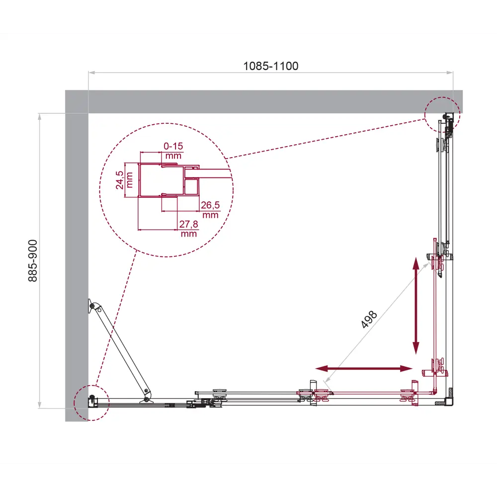 Фото 2 Душевой уголок Belbagno LUCE-AH-21-110/90-C-Cr прямоугольная 110x90см хромированный профиль эффект стекла прозрачный Фото 2 Душевой уголок Belbagno LUCE-AH-21-110/90-C-Cr прямоугольная 110x90см хромированный профиль эффект стекла прозрачный