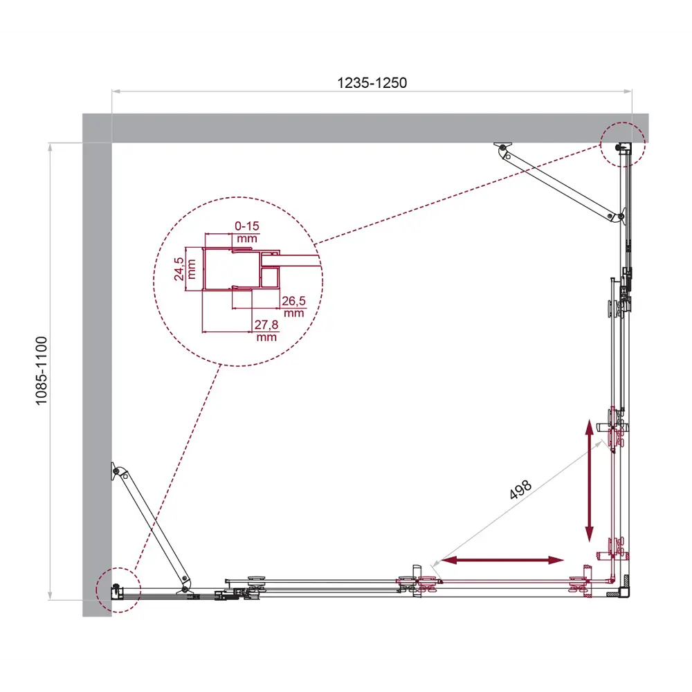 Фото 5 Душевой уголок Belbagno LUCE-AH-22-125/110-C-Cr прямоугольная 125x110см хромированный профиль эффект стекла прозрачный Фото 5 Душевой уголок Belbagno LUCE-AH-22-125/110-C-Cr прямоугольная 125x110см хромированный профиль эффект стекла прозрачный