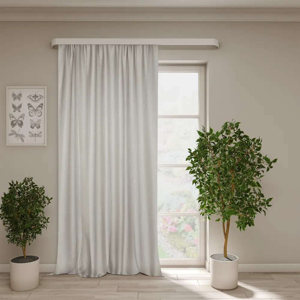 Фото 8 Штора на ленте Меланж 200x280 см цвет бежевый Фото 8 Штора на ленте Меланж 200x280 см цвет бежевый