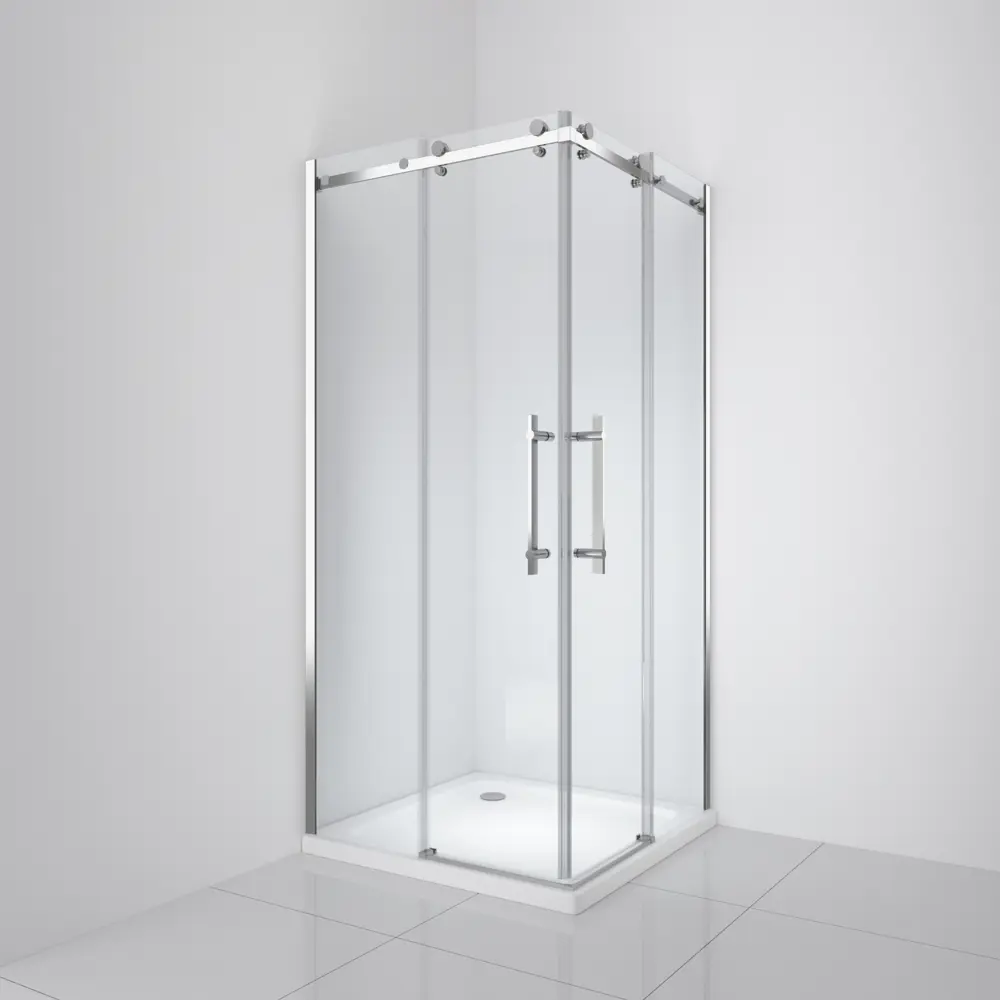 Фото 2 Душевой уголок Belbagno MARINO-A-2-90-C-CR квадратная 90x90см хромированный профиль эффект стекла прозрачный Фото 2 Душевой уголок Belbagno MARINO-A-2-90-C-CR квадратная 90x90см хромированный профиль эффект стекла прозрачный