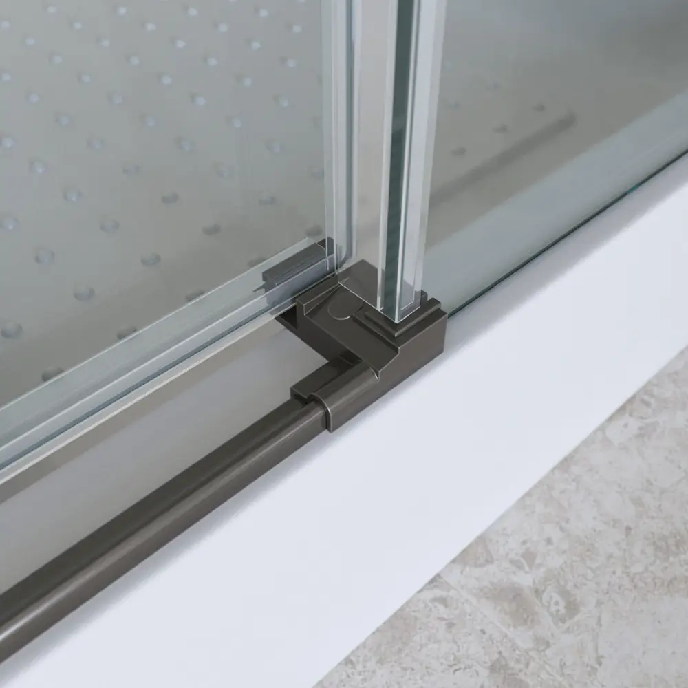 Фото 3 Душевая дверь Belbagno MARINO-2-BF-1-140-C-GM 140см эффект стекла прозрачный раздвижной