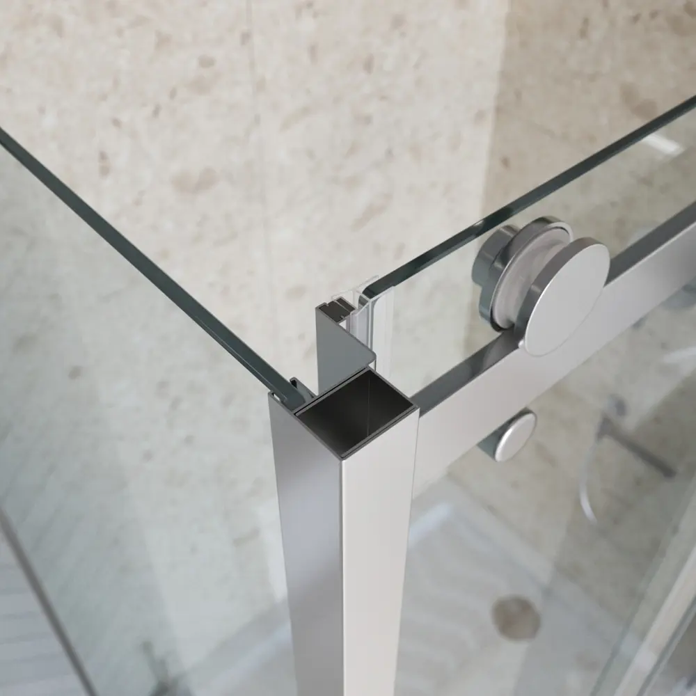 Фото 8 Душевая дверь Belbagno MARINO-2-BF-1-150-C-CR 150см эффект стекла прозрачный раздвижной Фото 8 Душевая дверь Belbagno MARINO-2-BF-1-150-C-CR 150см эффект стекла прозрачный раздвижной