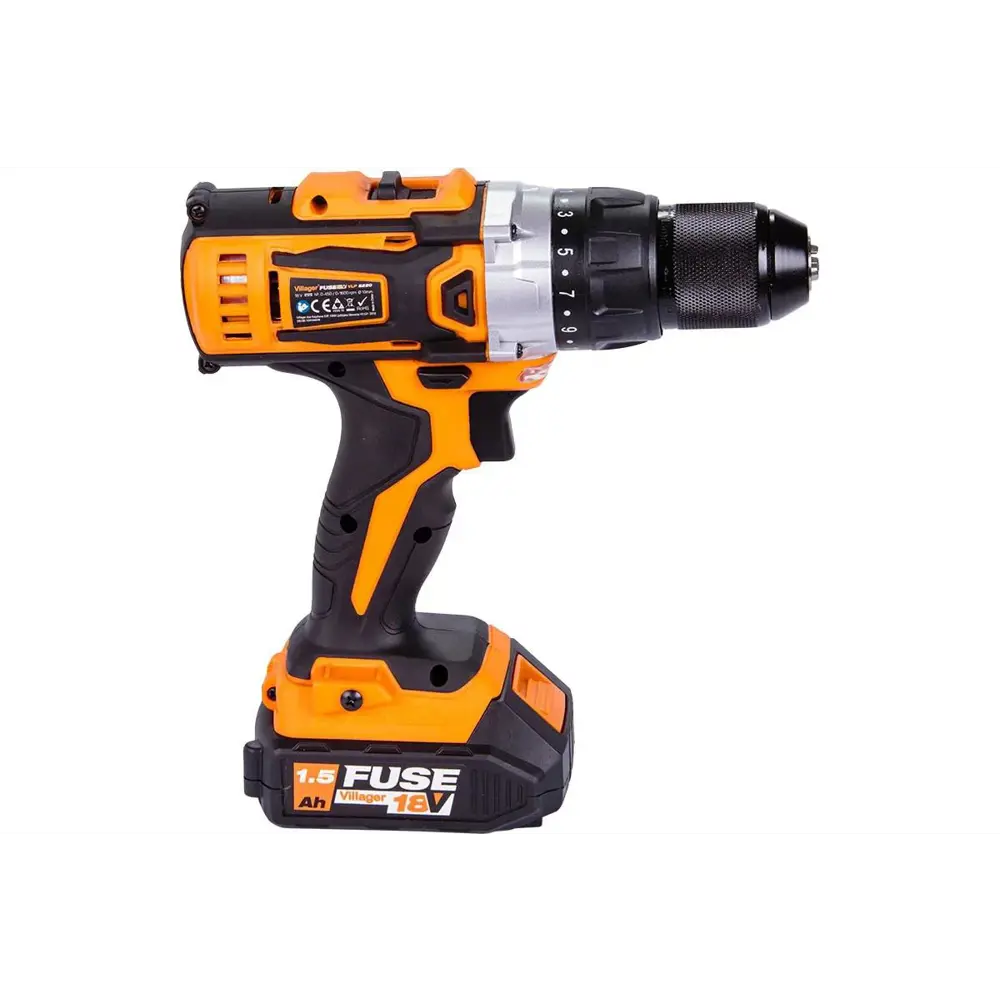 Фото 9 Дрель-шуруповерт аккумуляторная Villager VLP 5220-2BSC 056356, 18 В Li-Ion 1x1.5 Ач Фото 9 Дрель-шуруповерт аккумуляторная Villager VLP 5220-2BSC 056356, 18 В Li-Ion 1x1.5 Ач