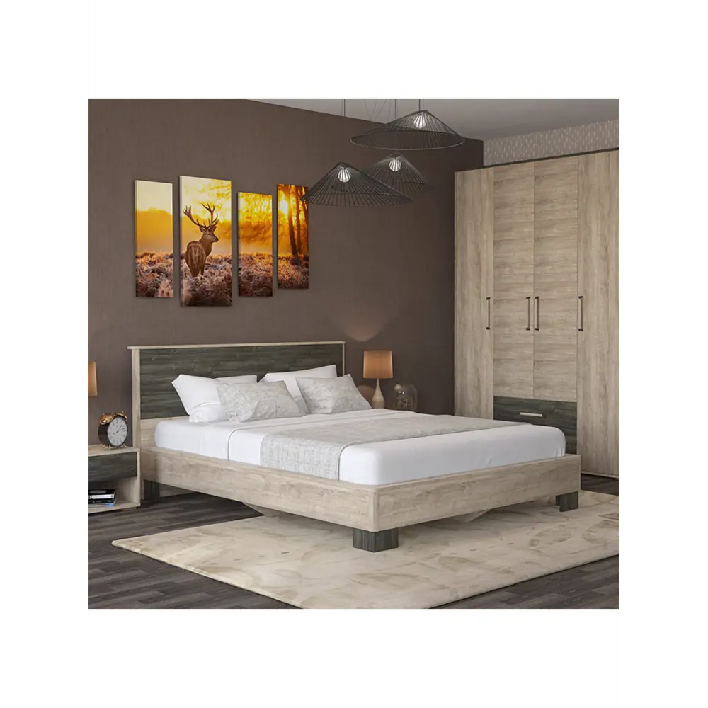 Фото 3 Кровать Росток Версаль 2 140x200 см цвет дуб баррик/ясень анкор Фото 3 Кровать Росток Версаль 2 140x200 см цвет дуб баррик/ясень анкор