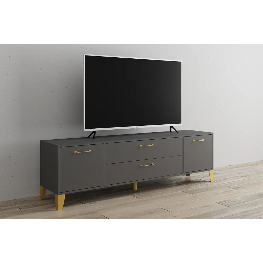 Фото 3 Тумба под телевизор Тэкс Парус-13 180.2х53х40 см ЛДСП цвет графит серый Фото 3 Тумба под телевизор Тэкс Парус-13 180.2х53х40 см ЛДСП цвет графит серый