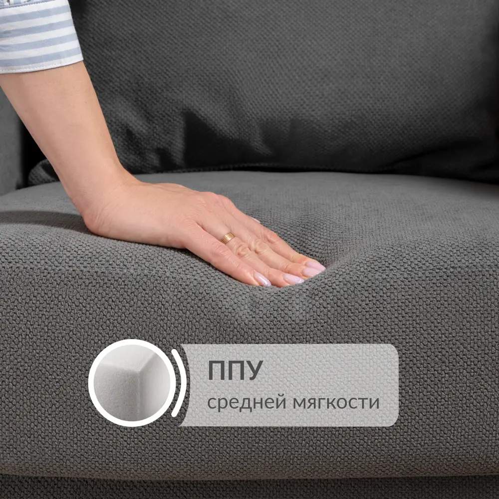 Фото 7 Кресло Egregor Кенни ТК 594 Mikea 6 77x78x81 см велюр цвет серый