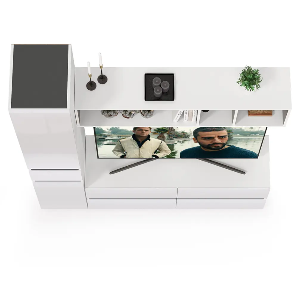 Фото 5 Модульная стенка Mobi Сидней № 14 165x205x41 см ЛДСП цвет белый/черный Фото 5 Модульная стенка Mobi Сидней № 14 165x205x41 см ЛДСП цвет белый/черный