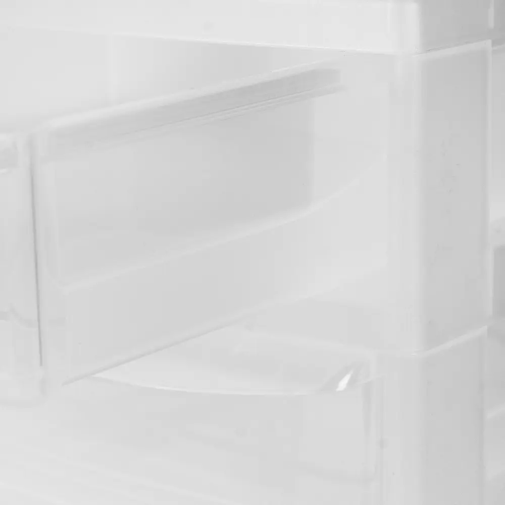 Фото 5 Органайзер настольный A6 3 ящика 17.5x21.4x18.6 см полипропилен цвет прозрачный