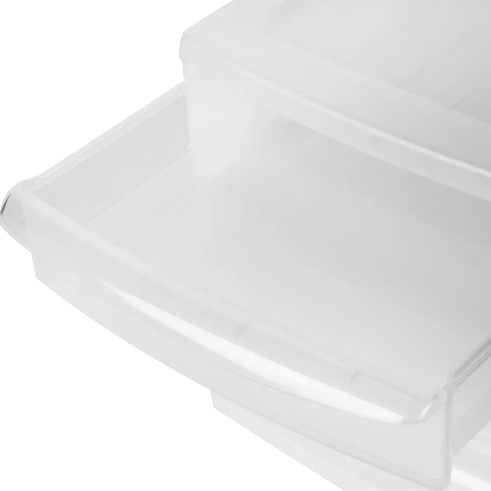Фото 4 Органайзер настольный A6 3 ящика 17.5x21.4x18.6 см полипропилен цвет прозрачный