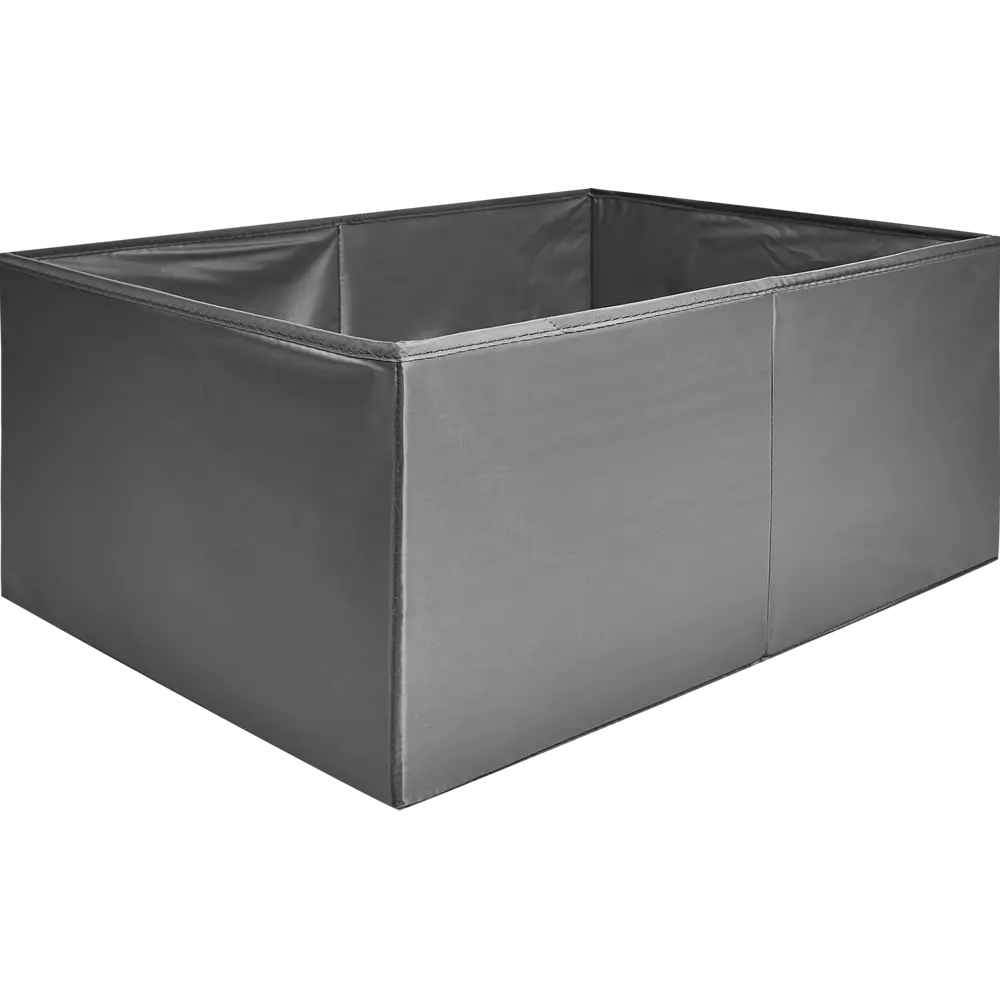 Фото 2 Короб для хранения без крышки 55x25x39 см полиэстер цвет серый Фото 2 Короб для хранения без крышки 55x25x39 см полиэстер цвет серый