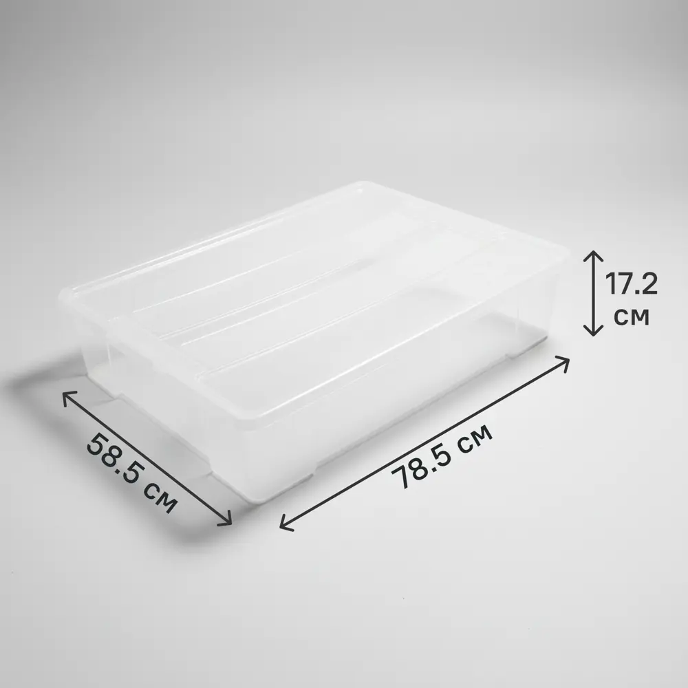 Фото Ящик универсальный Tex-Box 78.5x58.5x17.2 см 61 л с крышкой полипропилен цвет прозрачный Фото Ящик универсальный Tex-Box 78.5x58.5x17.2 см 61 л с крышкой полипропилен цвет прозрачный