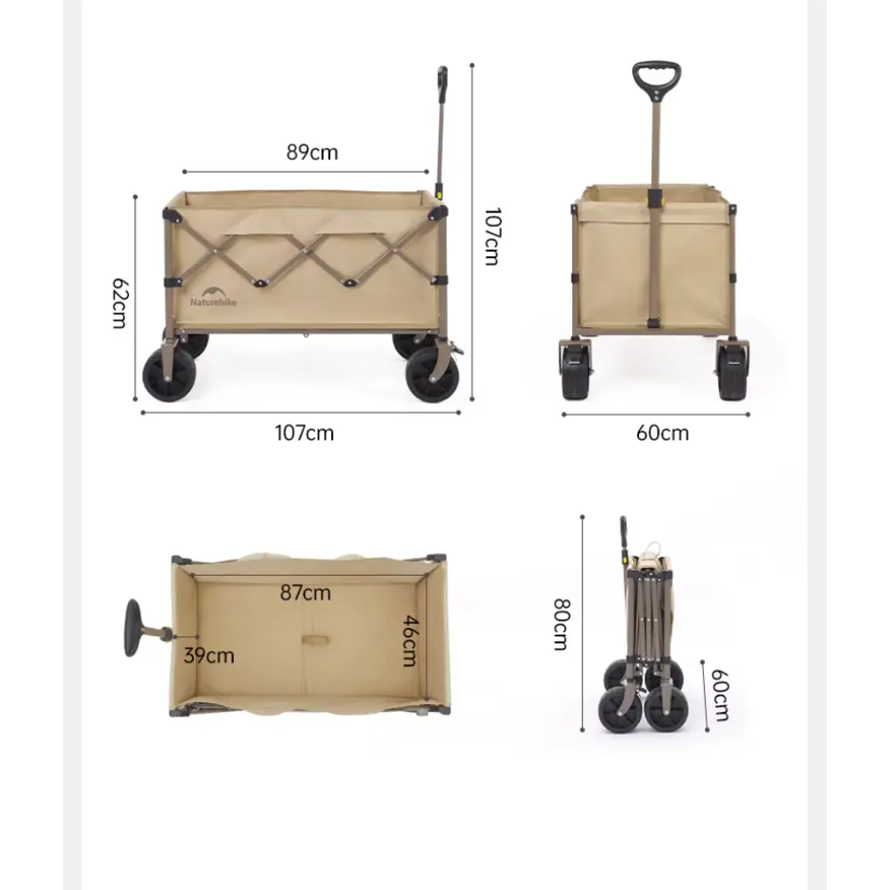Фото 7 Тележка Naturehike туристическая Light 107х60х80 см 250 л коричневая Фото 7 Тележка Naturehike туристическая Light 107х60х80 см 250 л коричневая