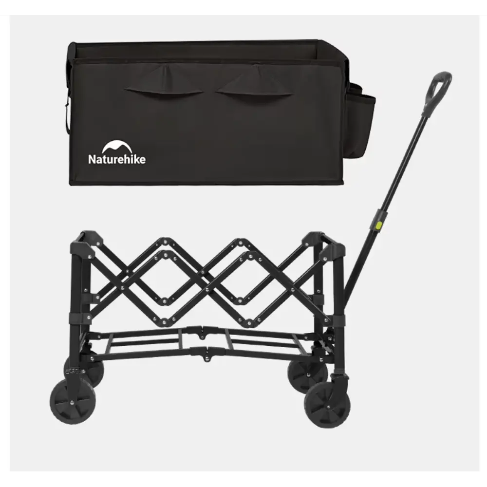 Фото 2 Тележка Naturehike туристическая Light 80х43х90 см 110 л черная Фото 2 Тележка Naturehike туристическая Light 80х43х90 см 110 л черная