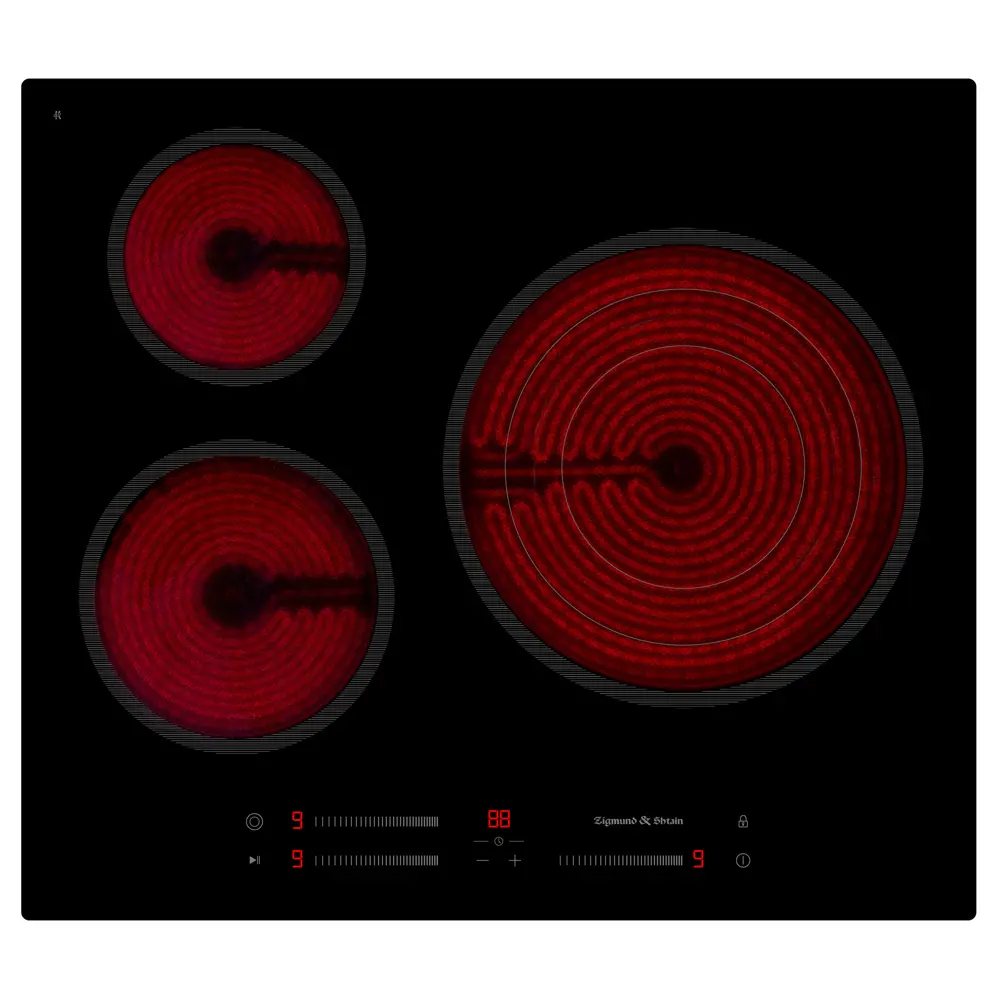 Фото 11 Электрическая варочная панель Zigmund & shtain CN 53.6 B 59 см 3 конфорки цвет черный