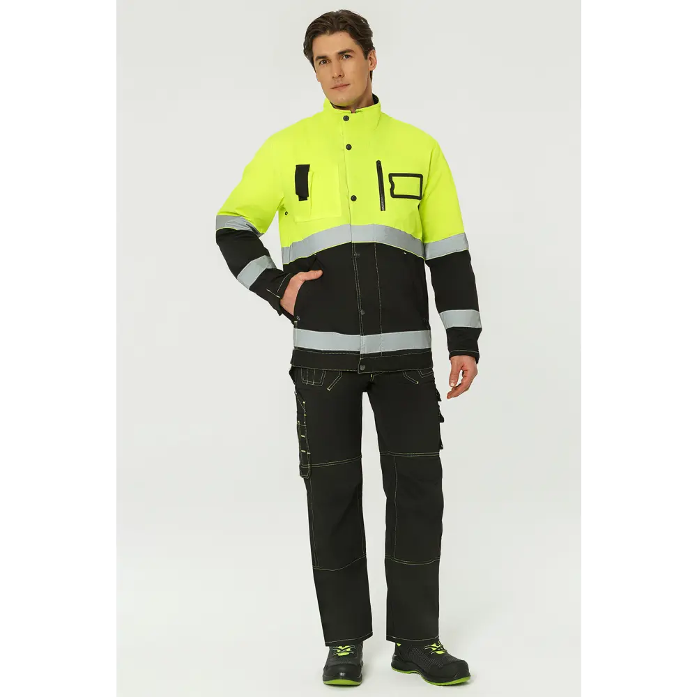 Фото 3 Костюм рабочий Союзспецодежда Премиум черный/лимон размер 44-46 рост 170-176 см Фото 3 Костюм рабочий Союзспецодежда Премиум черный/лимон размер 44-46 рост 170-176 см