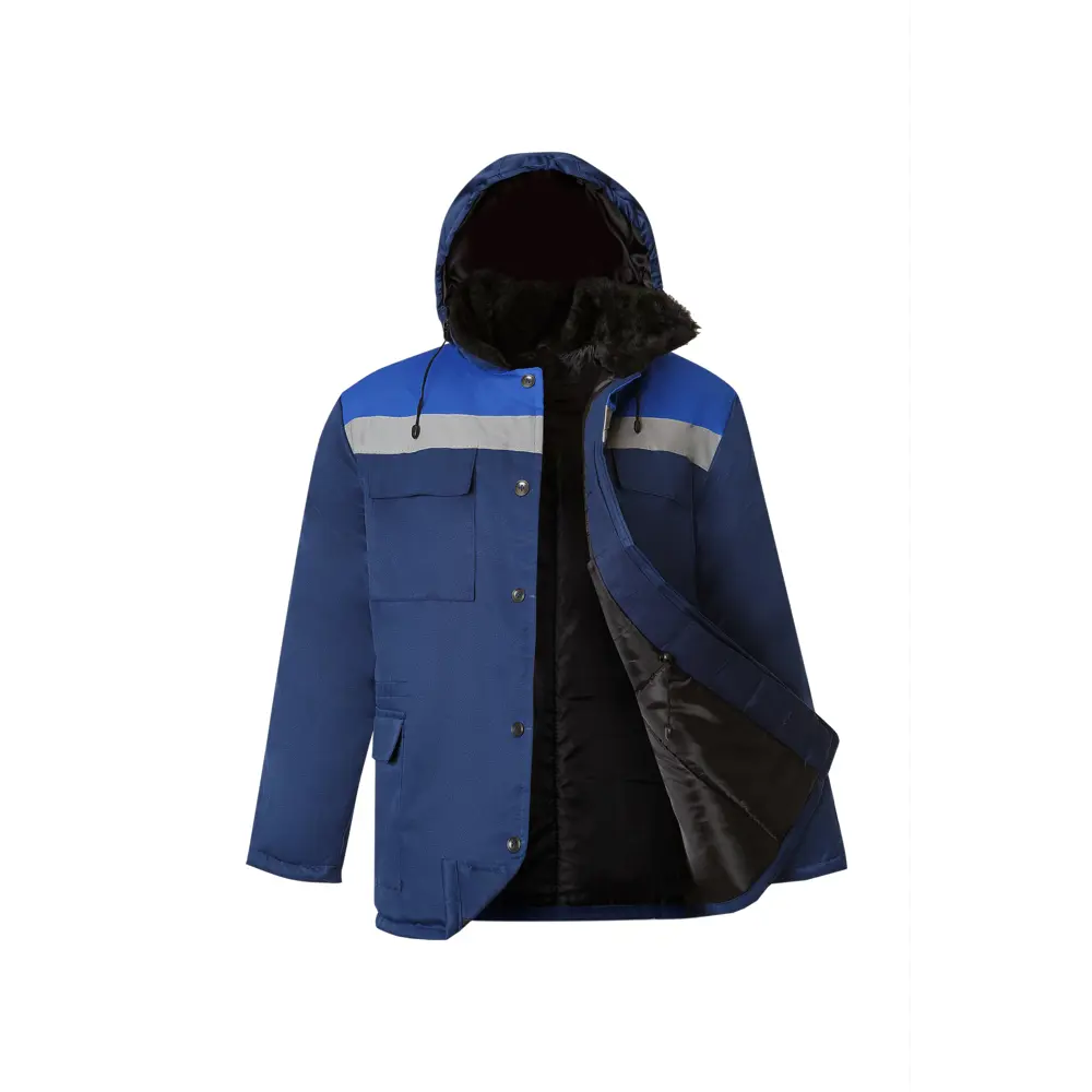 Фото 4 Куртка рабочая утепленная Союзспецодежда Бригадир темно-синяя/василёк размер 56-58 рост 170-176 см