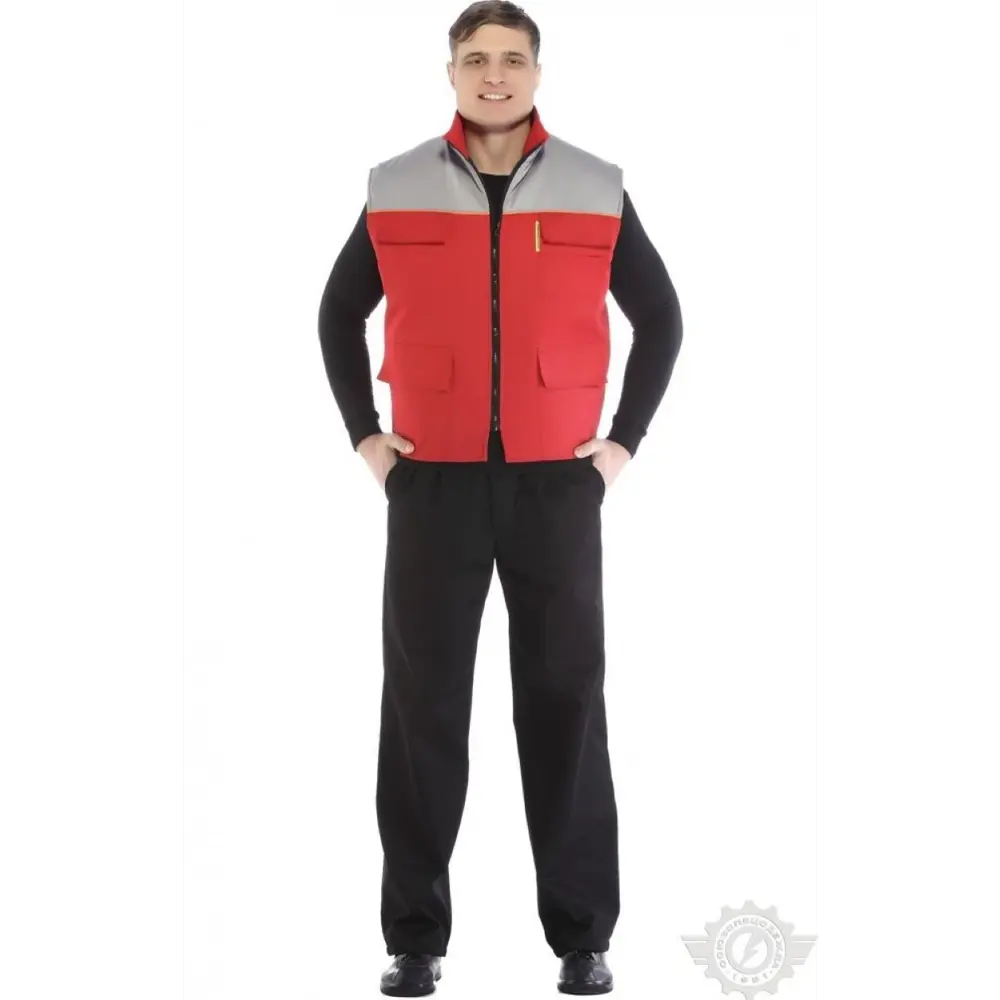 Фото 4 Жилет рабочий утепленный Союзспецодежда Профессионал красный/светло-серый размер 64-66 рост 182-188 см Фото 4 Жилет рабочий утепленный Союзспецодежда Профессионал красный/светло-серый размер 64-66 рост 182-188 см