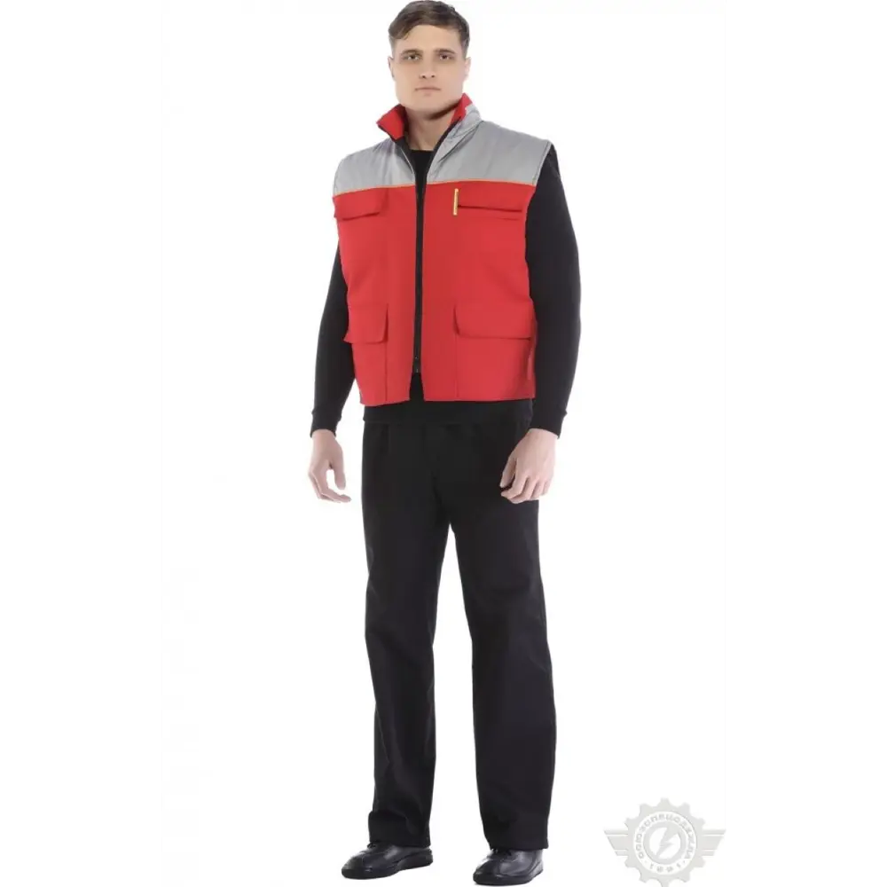 Фото Жилет рабочий утепленный Союзспецодежда Профессионал красный/светло-серый размер 64-66 рост 182-188 см Фото Жилет рабочий утепленный Союзспецодежда Профессионал красный/светло-серый размер 64-66 рост 182-188 см