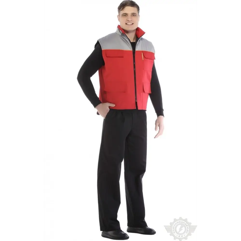 Фото 5 Жилет рабочий утепленный Союзспецодежда Профессионал красный/светло-серый размер 64-66 рост 182-188 см Фото 5 Жилет рабочий утепленный Союзспецодежда Профессионал красный/светло-серый размер 64-66 рост 182-188 см