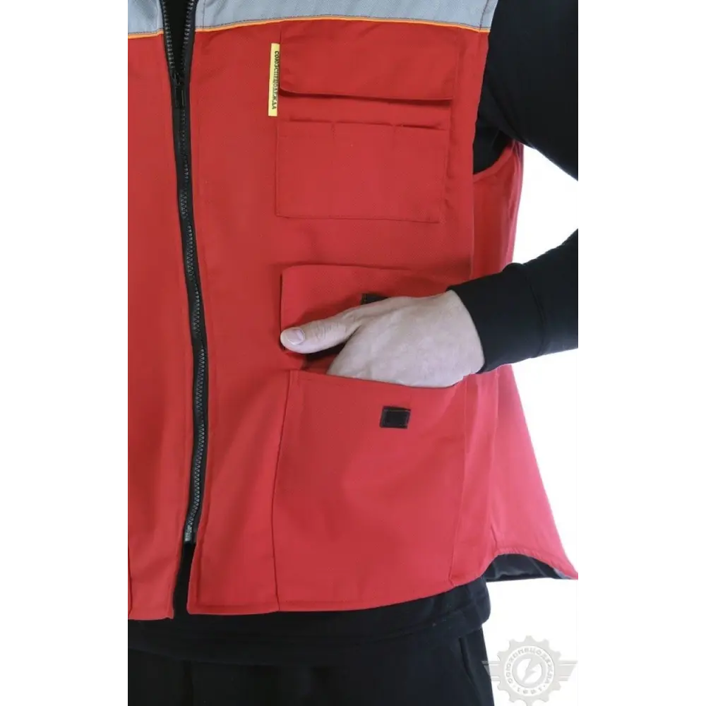 Фото 6 Жилет рабочий утепленный Союзспецодежда Профессионал красный/светло-серый размер 64-66 рост 182-188 см Фото 6 Жилет рабочий утепленный Союзспецодежда Профессионал красный/светло-серый размер 64-66 рост 182-188 см