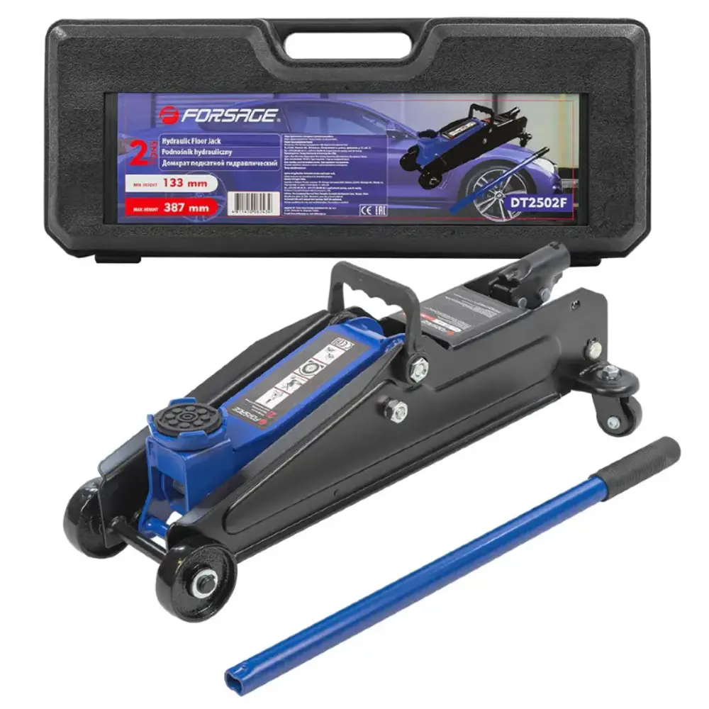 Фото Домкрат подкатной гидравлический Forsage F-DT2502F до 2 т, 133-387 мм Фото Домкрат подкатной гидравлический Forsage F-DT2502F до 2 т, 133-387 мм