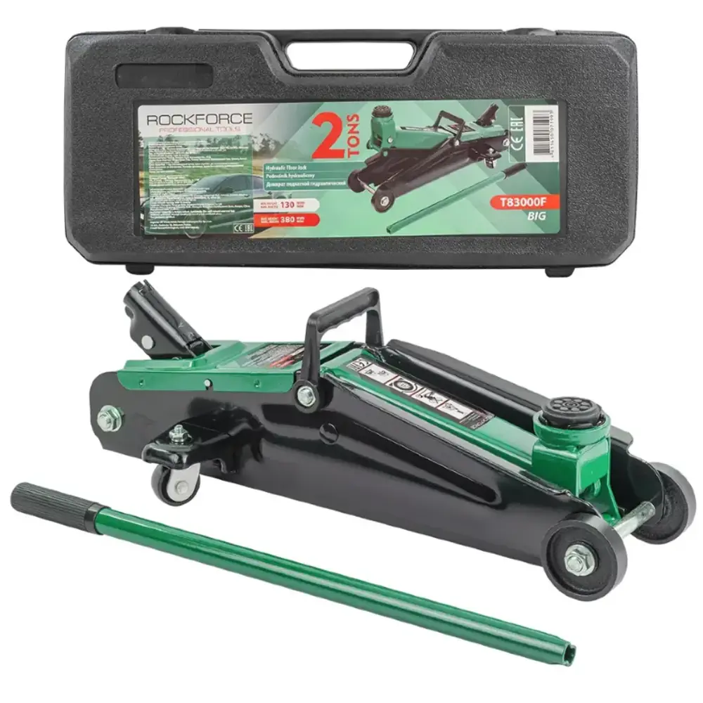 Фото Домкрат подкатной гидравлический Rockforce RF-T83000F Big до 2 т, 130-380 мм Фото Домкрат подкатной гидравлический Rockforce RF-T83000F Big до 2 т, 130-380 мм