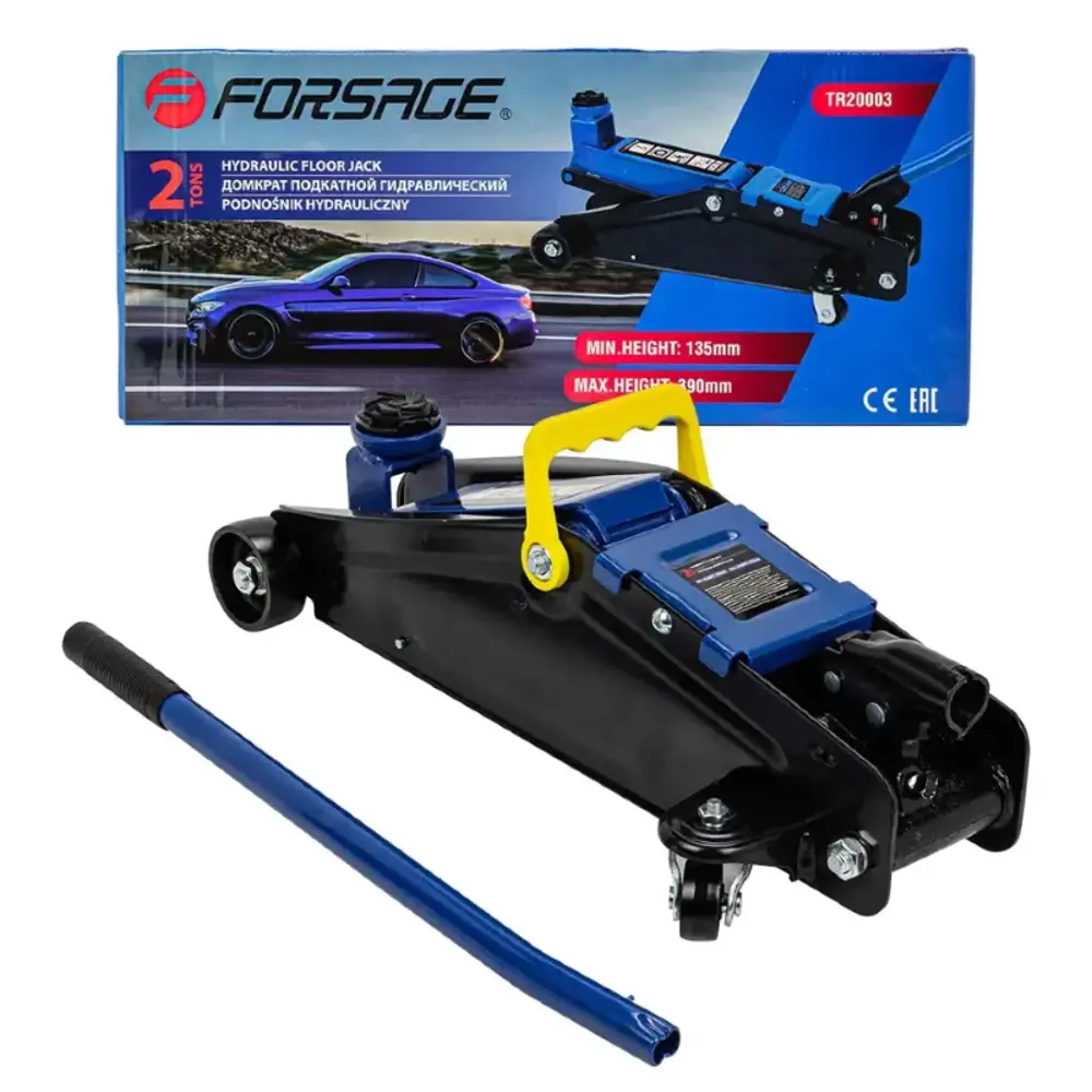 Фото Домкрат подкатной гидравлический Forsage F-TR20003 до 2 т, 135-390 мм Фото Домкрат подкатной гидравлический Forsage F-TR20003 до 2 т, 135-390 мм