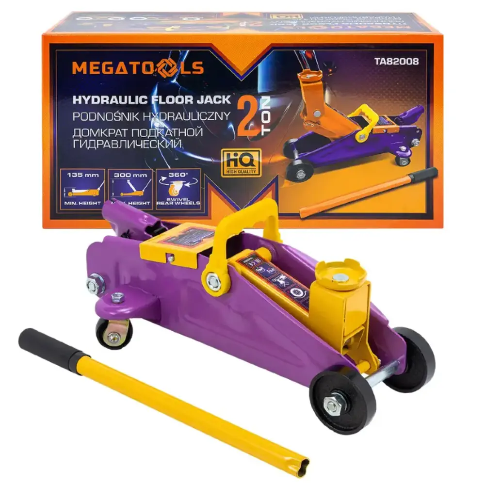 Фото Домкрат подкатной гидравлический Mamedtools MT-TA82008 до 2 т, 135-300 мм Фото Домкрат подкатной гидравлический Mamedtools MT-TA82008 до 2 т, 135-300 мм