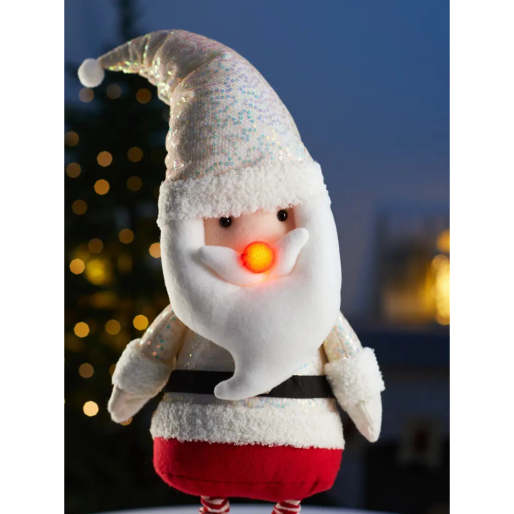 Фото 4 Электрическая светящаяся фигура Luazon Lighting 10874088 Дед Мороз h55-84 см теплый белый