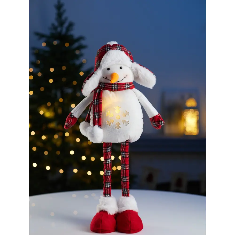Фото Электрическая светящаяся фигура Luazon Lighting 10874085 Снеговик h40-60 см теплый белый Фото Электрическая светящаяся фигура Luazon Lighting 10874085 Снеговик h40-60 см теплый белый