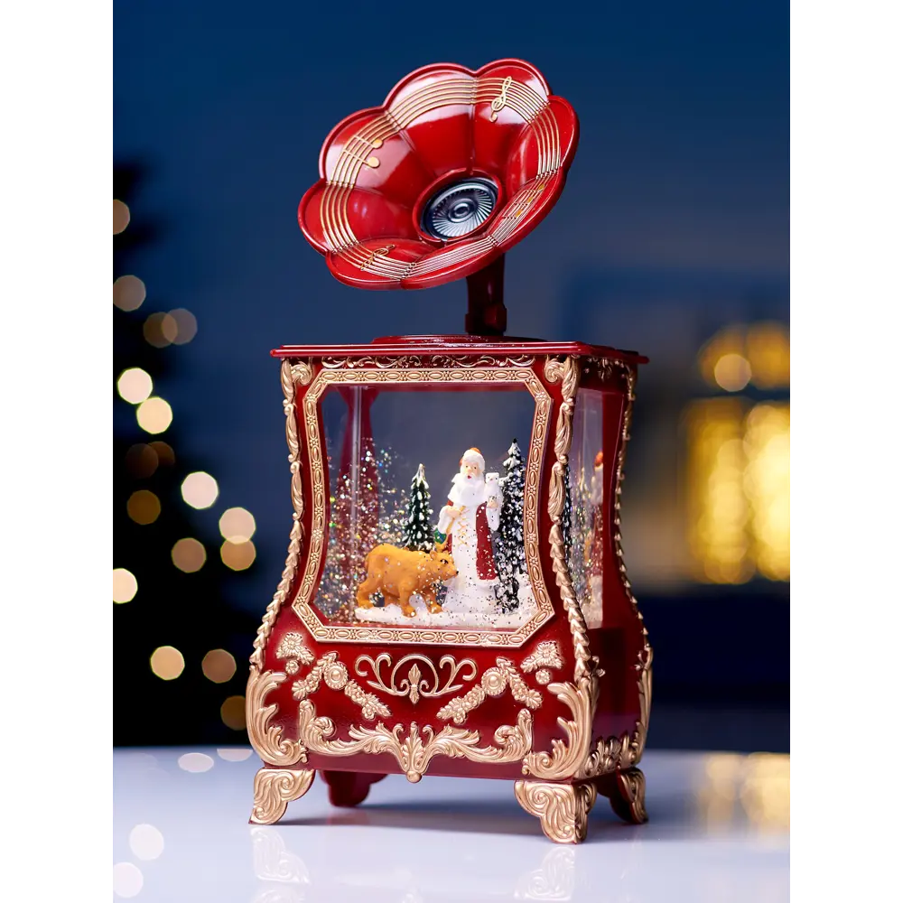 Фото 3 Электрическая светящаяся фигура Luazon Lighting 10872806 Граммофон 36x16x9 см теплый белый