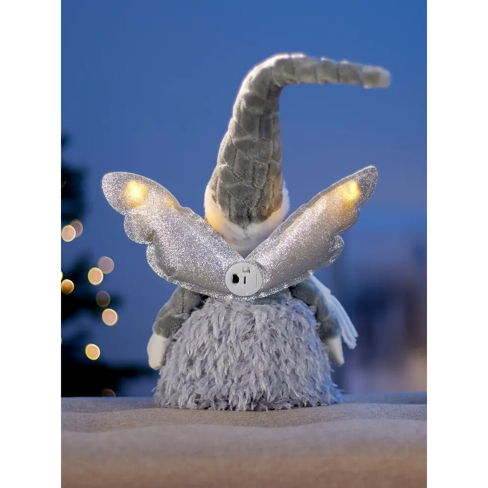 Фото 5 Электрическая светящаяся фигура Luazon Lighting 10874083 Кукла в сером 70 см теплый белый