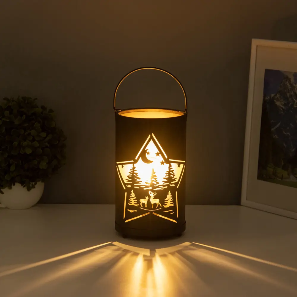 Фото 4 Электрическая светящаяся фигура Risalux 10513982 Ночной лес 12x12x20.5 см Фото 4 Электрическая светящаяся фигура Risalux 10513982 Ночной лес 12x12x20.5 см