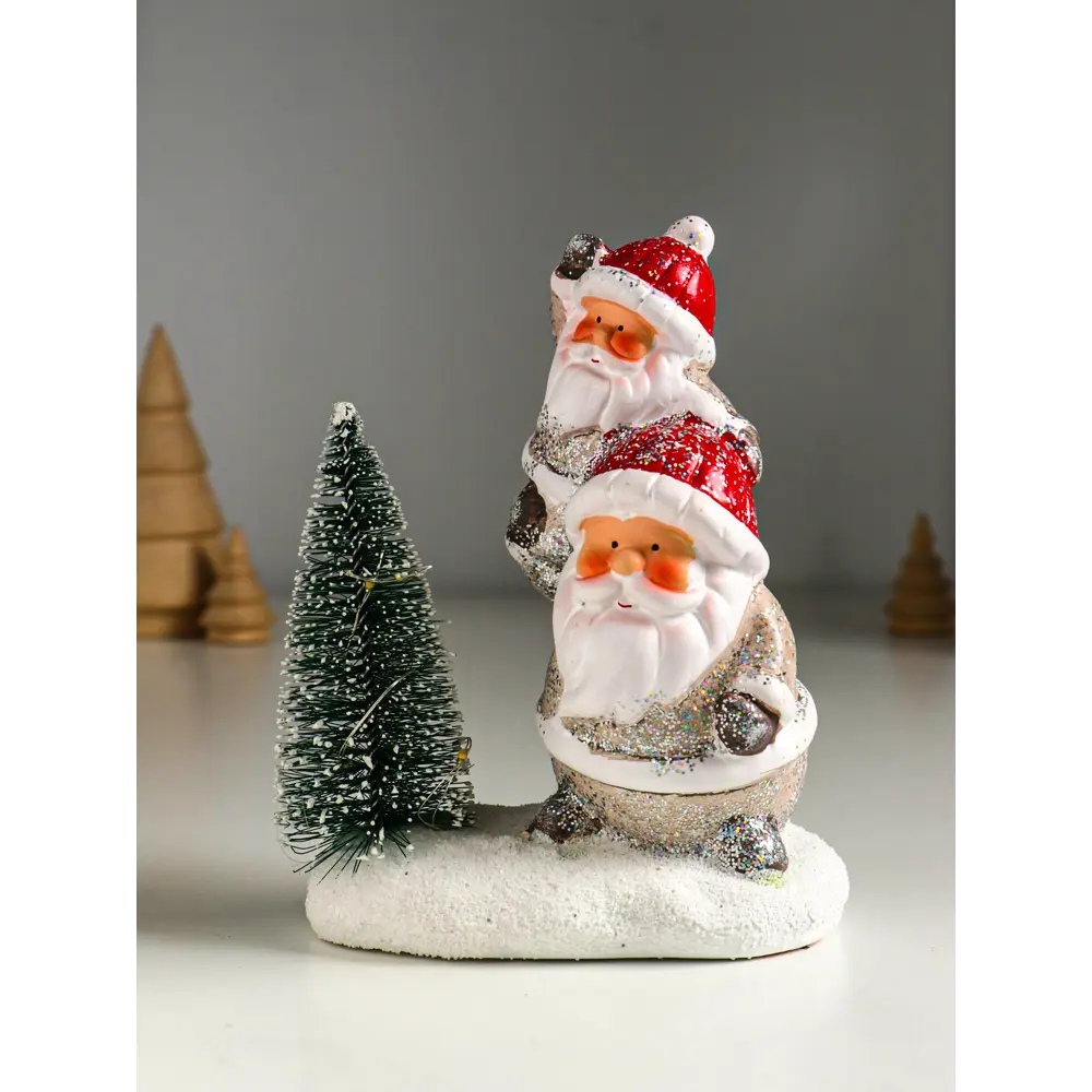 Фото 2 Электрическая светящаяся фигура Сима-Ленд 10876068 Два Деда Мороза у елочки 12x7x16 см Фото 2 Электрическая светящаяся фигура Сима-Ленд 10876068 Два Деда Мороза у елочки 12x7x16 см