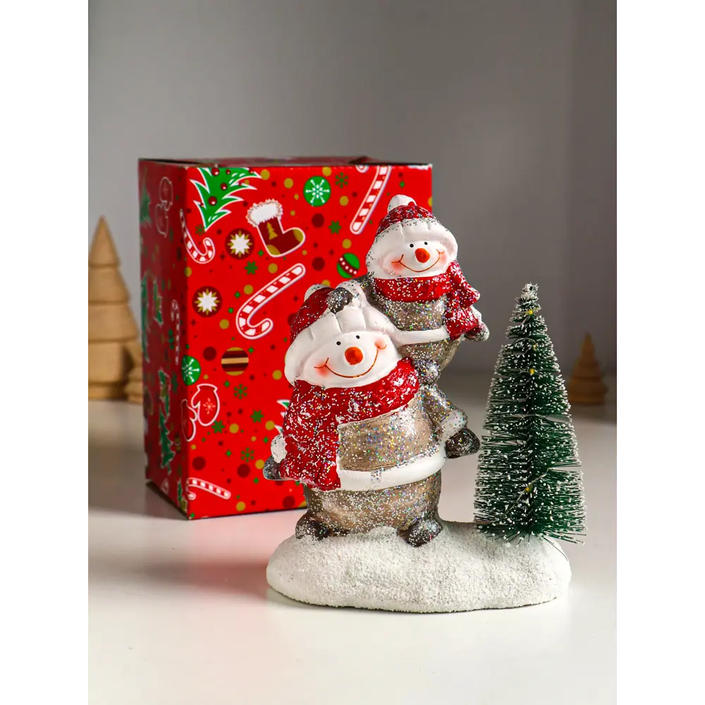 Фото 6 Электрическая светящаяся фигура Сима-Ленд 10876067 Два снеговичка у елочки 12x7.5x15.5 см Фото 6 Электрическая светящаяся фигура Сима-Ленд 10876067 Два снеговичка у елочки 12x7.5x15.5 см